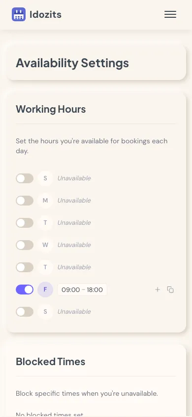 Availability and buffer settings