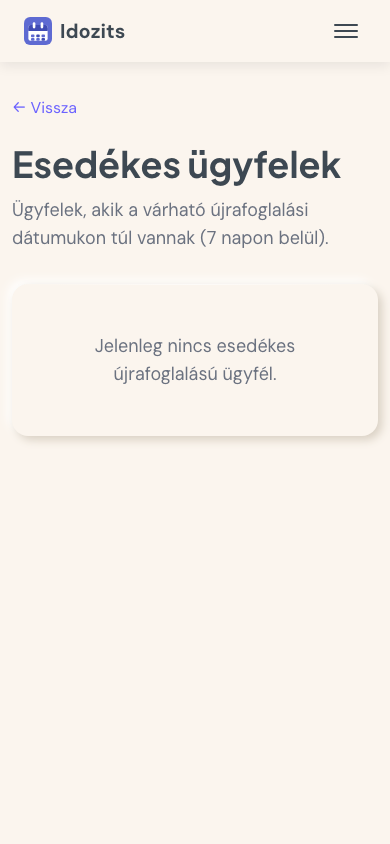 Ügyfél részletek oldal jegyzetekkel és látogatási előzményekkel