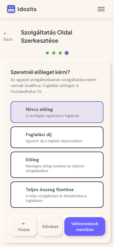 Lemondási szabályzat és átütemezés beállítások